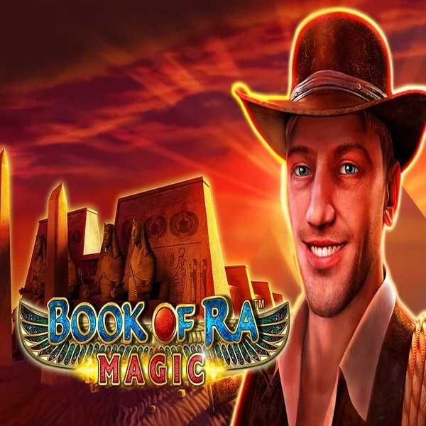 Slots logo of Book of Ra Magic from Greentube at Kingmaker Casino